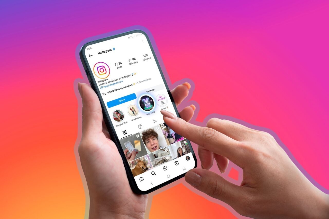 Opción de la prueba "REAST" para publicaciones de Instagram